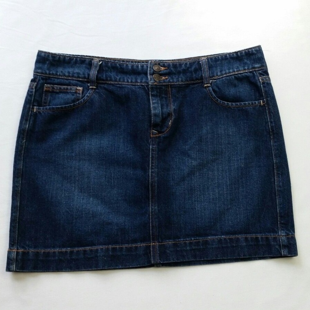 Old Navy dark Wash Denim Jean Mini Skirt Size 8